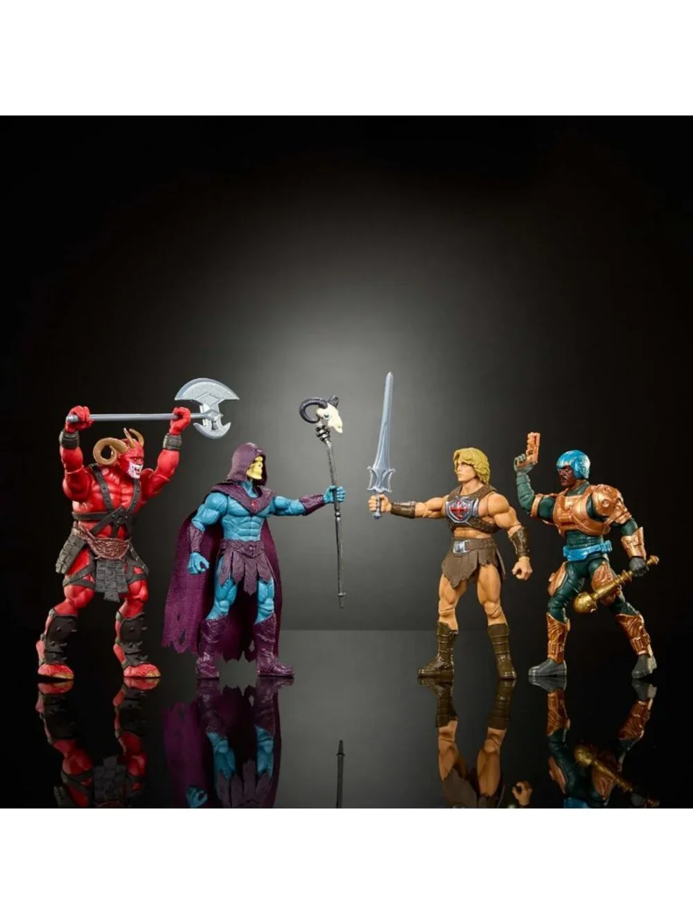 Masters of the Universe Action Figures 4-Pack - He-Man, Skeletor & Goat Man, 5.5